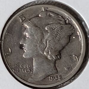 1938-D SILVER MERCURY DIME COIN